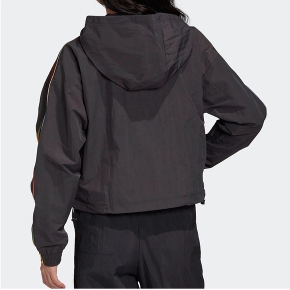 Adidas Originals Cropped Adicolor Half-Zip Crop Hoodie Size XS - Picture 4 of 7